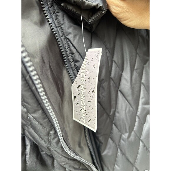 New Sporto Women's Quilted Long Puffer Coat Size S Black Water Resistant NWT - Picture 6 of 10